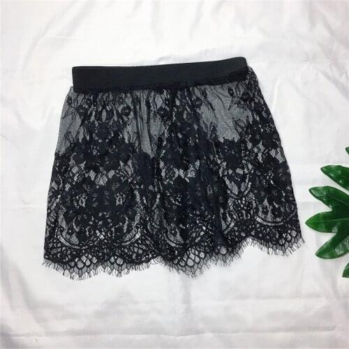 Women Summer Pencil Mini Black White Short Micro Skirt Ladies underskirt Korean Miniskirt Sexy Transparent Lace Mesh Skirt