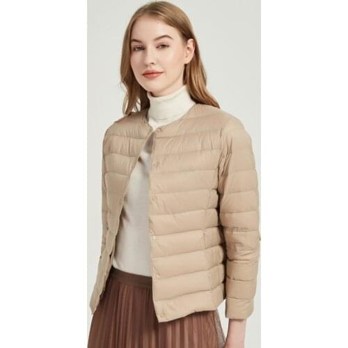 Women Winter Coat 2021 New Ultra Light White Duck Down Jacket Slim Women Winter Puffer Jacket Portable Windproof Down Coat 6XL