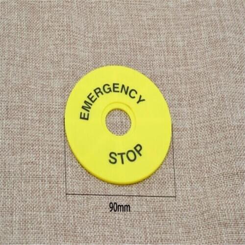 10pcs/Lot Pushbutton Switch Panel Label Frame,emergency stop switch Plastic Sign 22mm External diameter 90mm Brand New