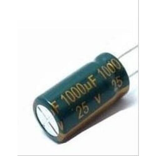 100PCS 1000uF 25V 10*20MM 105C high frequency Radial Electrolytic Capacitor