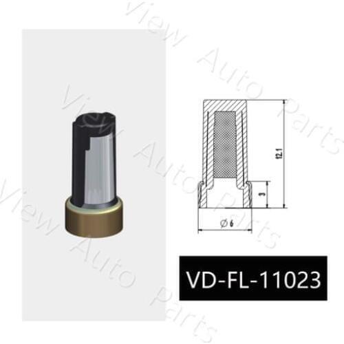 200pcs Fuel Injector Micro Basket Filter Top Quality Injector Repair Service Kits Size: 6x3x12.1mm VD-FL-11023