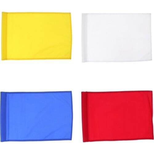 4Pcs Professional Garden Golf Backyard Practice Putting Green Flag 51x35cm - Checkered and Solid Golf Flag