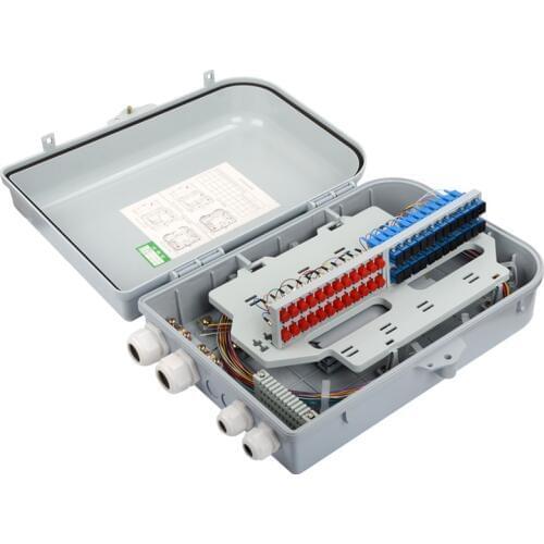 48 core Optical Fiber Distribution Box With SC Adapter Pigtail 1 : 32 Optic Splitter FTTH CATV factory wholesale Single mode