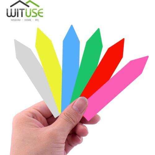 50/100/300pcs Plastic Many colors Stake -type kindergarten plants Labels flower pot thick tag marker for plants garden ornaments