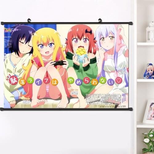 Anime Gabriel DropOut Tenma Gabriel White Chisaki Tapris Sugarbell Wall Scroll Poster Manga Wall Hanging Poster Home Decoration