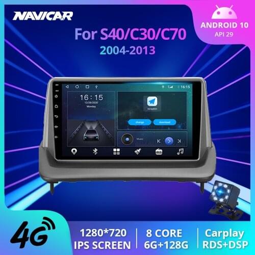 2Din Android10 Car Radio For Volvo S40/C30/C70 2004-2013 Auto Radio GPS Navigation Stereo Receiver DSP Car Multimedia Player IGO