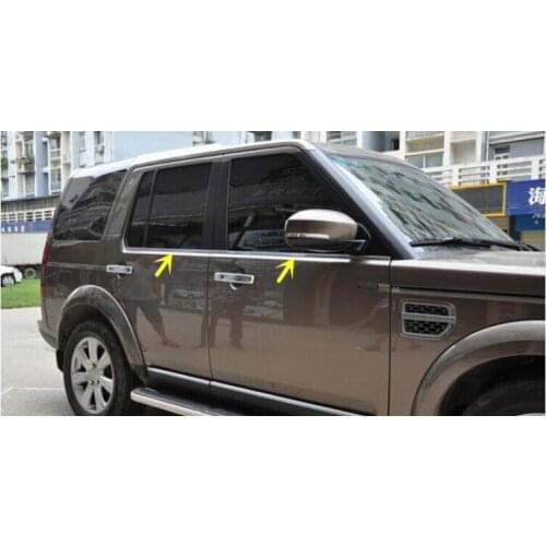 Car styling Stainless Steel Exterior Car Bottom Window Sill Trims 4pcs/set For Land Rover LR4 Discovery 4 2010-2015