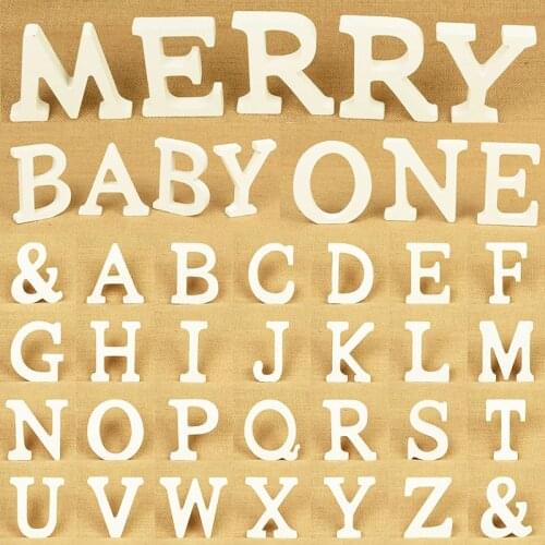 1pc 8cm White Wooden Letters Alphabet Word Letter Name Design Wedding Decoration DIY Marriage LOVE Letters Photography Props