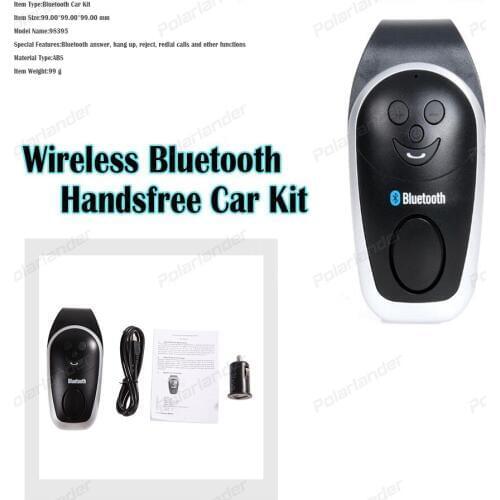 Handsfree Bluetooth In-car ABS sun visor with USB Cable For smart/phone MP3 Music Player black