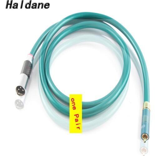 Haldane Pair HIFI Ortofon 8N-OFC Pure Copper Carbon Fiber XLR to RCA Intecconnect RCA Audio Cable for AMP CD Player Audio Cable