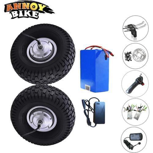 Dual Drive Electric Bicycle Motor Wheel kit 15'' 24V-48V 250W-800W Electric scooter motor With Battery triciclo electrico