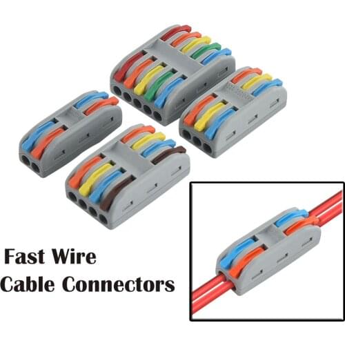 Mini Fast Wire Cable Connectors Universal Compact Conductor Spring Splicing Wiring Connector Push-in Terminal Block SPL-2/3