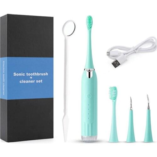 Multifunctional Electric Toothbrush And Tooth Cleaner Household Tooth Health Care High-frequency Vibration Adjustable Modes