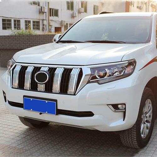 Modified For Prado Grill Mesh For Land Cruiser Prado 150 LC150 J150 2018 2019 2020 Front Bumper Mesh Cover Racing Grills