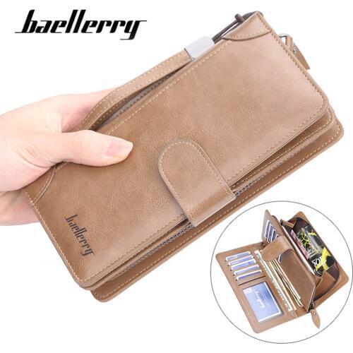Baellerry Men Long Wallets Style Card Holder Male Purse Quality Zipper Large Capacity Big Brand Luxury Wallet For Men