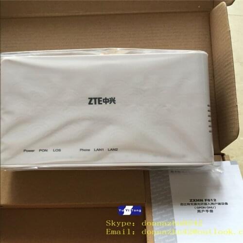 NEW Original ZTE ZXA10 F612 GPON optical network ONU With 2 ethernet ports and 1 voice ports apply to FTTH mode