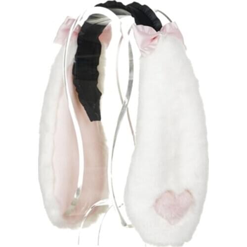 MMGG New Bunny Rabbit Ears Hairhoop Headwear Hairpin Necklace Lolita Cosplay Game Costume Accessories Custom Made