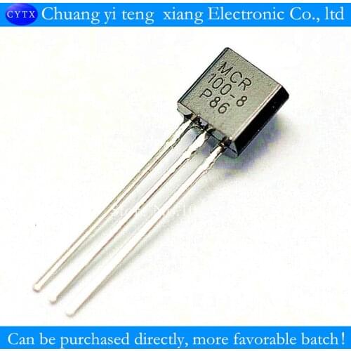 MCR100 unidirectional thyristor-8 TO 0.8 A / 600V- 92 (100PCS/lot)