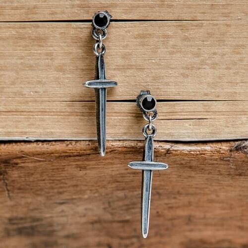 Cross Dangle Earrings 925 Sterling Silver Earrings for Women 2020 Vintage Earrings Punk Jewelry Designer Earrings Wholesale