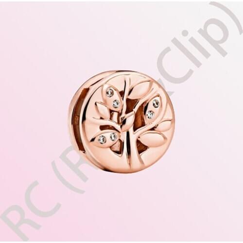 2020 New 925 Sterling Silver Beads Sparkling Family Tree Clip Charms fit Original Pandora Reflexions Bracelets Women Jewelry