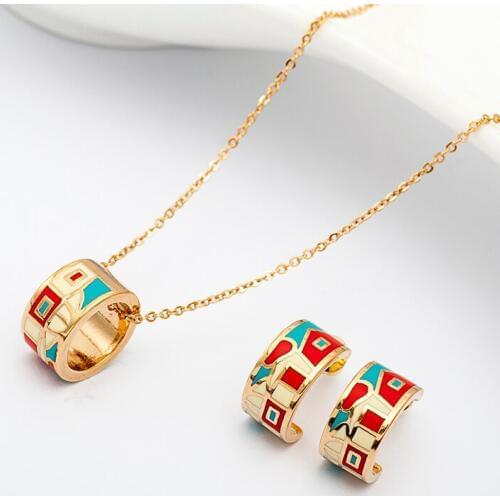 R&X Jewelry Sets Jewelry Sets Classic Fashion Romantic Trendy Necklace/earrings Anniversary Dieraden Women Dubai Ensemble Bijoux