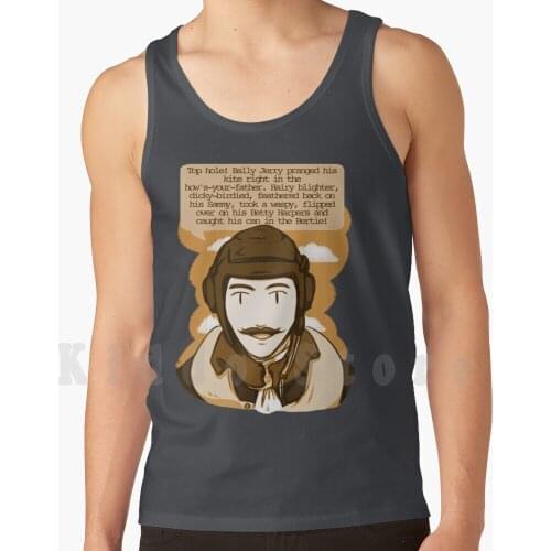 Raf Banter Sepia tank tops vest 100% Cotton Eric Idle Monty Python Monty Pythons Flying Circus Raf Banter