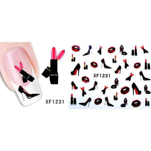 Sale Nail Stickers Water Transfer Feather Cartoon 1Sheet Nail Art Decoration Nail Tools DIY Decal Manicure Wraps Animals