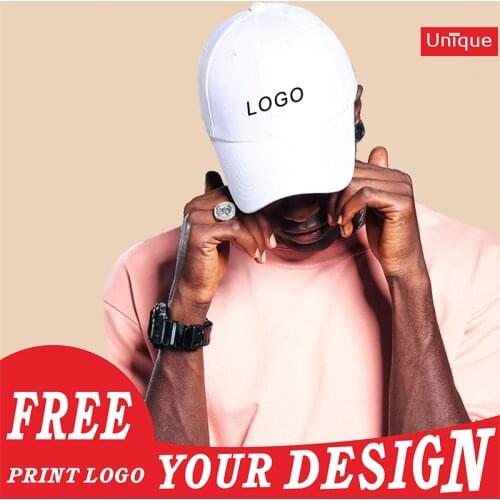 Free Custom Logo Print Your Like Photo Men Women Hat Solid Baseball Snapback Cap Summer Outdoor Sun Hat Adjustable Sports Caps