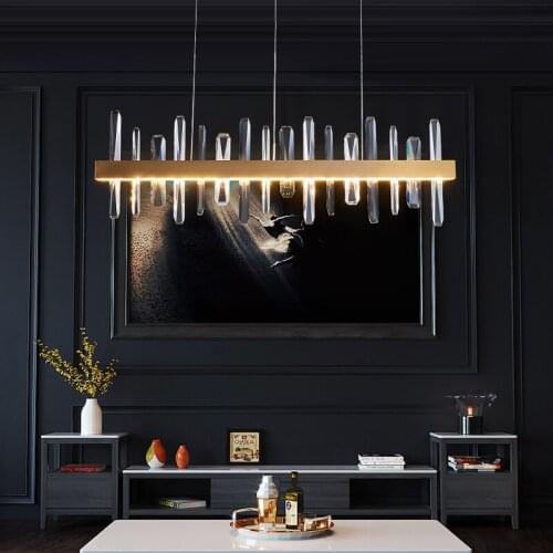 Modern Lustre Crystal Led Pendant Lights Living Dining Room Decor Led Pendant Lamp Indoor Drop Light Fixtures Hanging Luminaire