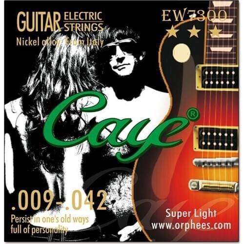 Caye EW Series 6 Pcs Electric Guitar Strings Hexagonal Carbon Steel Nickel Plating Guitar String
