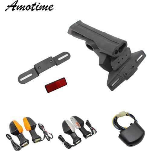 Motorcycle Light License Plate Frame Motorbike License Plate Frame for KAWASAKI Z1000 14-17