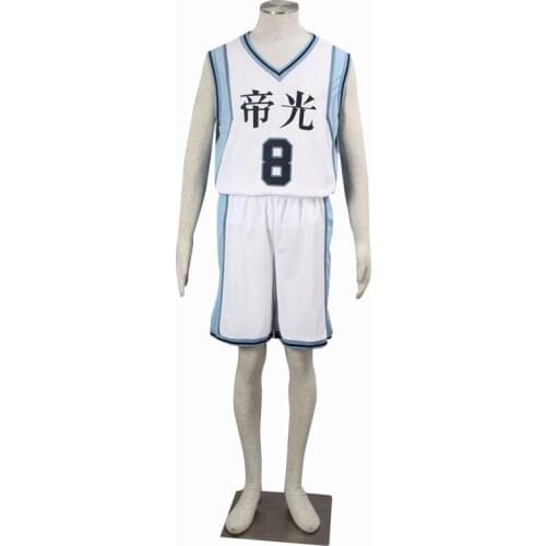 Japanese Anime Kuroko no Basket Kise Ryota TEIKO NO.8 Number 8 basketball jerseys Cosplay Costumes For Kid and Adult