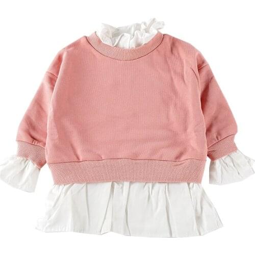 YOYOSHOW fall new girls shirt comfort & fashion clothes girl fake two-piece top 1-5 years old girls' shirt toddler girl clothes