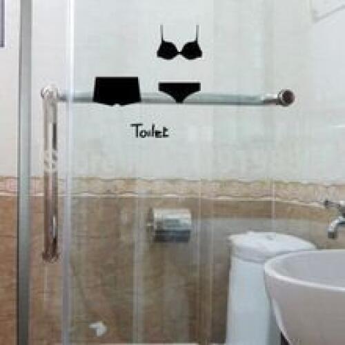 Funny toilet man&woman entrance sign vinyl sticker For Shop Office Home Cafe Hotel Toilets door decor wall stickers fashion