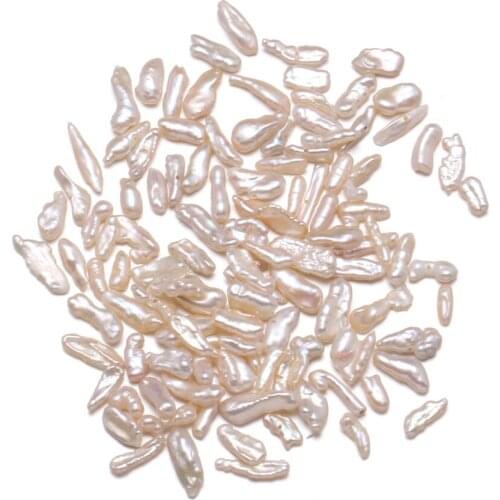 New 5pcs / Lot A Grade White Irregular Pearl Beads Simple And Stylish DIY Jewelry Gift Size 9-10mm