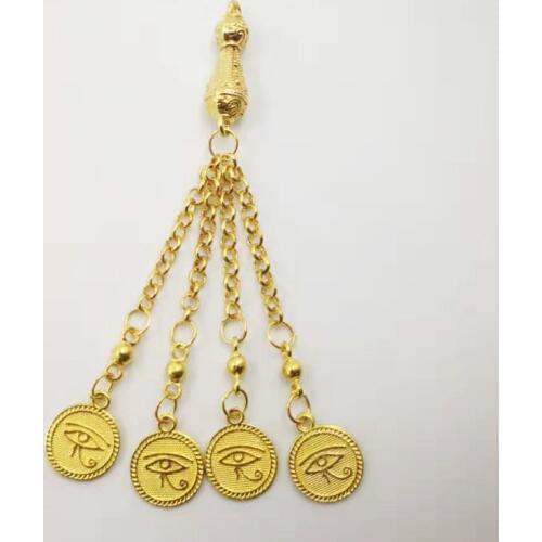 Gold tassels 2019 Fashion accessories 4 chains rosary Metal tassel Earrings Pendant