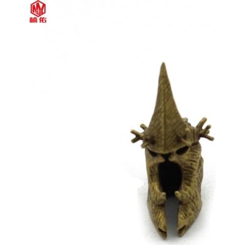 1PC EDC Paracord Beads Spartan Retro Brass Copper Oxide Umbrella Rope Cord Lanyard Pendants Knife Beads Keychain Accessories