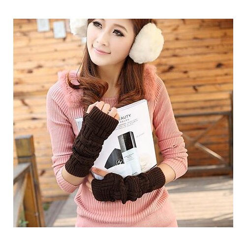 100pairs/lot utumn Winter Spring Warm Women Ladies Girl Solid Gloves Warmer long elbow gloves