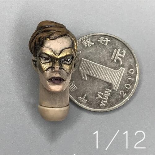 For Sale 1/12th Black Blade Warrior Angry Combat Version Head Sculpture For 6 inch Doll Figures Collection