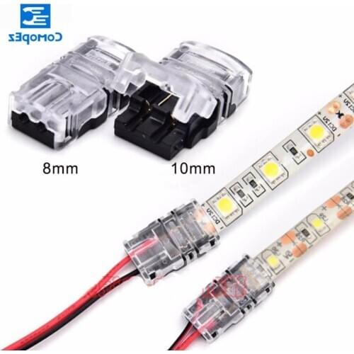 5/10pcs 2pin 3 4 pin LED Strip Connector for 8mm 10mm Single Color LED Strips 5050 3528 IP65 LED Strips Wire Connection Terminal