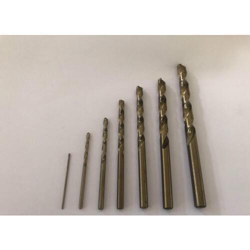 7 7.0 7.1 7.2 7.3 7.4 7.5 7.6 7.7 7.8 7.9 8mm HSS-CO M35 Cobalt Steel Straight Shank Twist Drill Bits For Stainless Steel