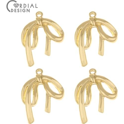 Cordial Design 100Pcs 17*21MM Jewelry Accessories/Earrings Pendants/Bowknot Shape/Jewelry Findings & Components/DIY Making