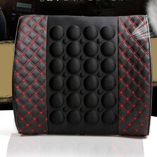 Car Electric Massage lumbar Support Pillow Seat Back Pillow for SEAT Ibiza Leon Toledo Arosa Alhambra Exeo FR Supercopa