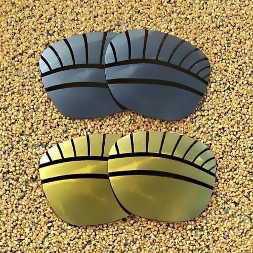 Black & Bronze Gold Mirrored Polarized Replacement Lenses for Garage Rock Frame 100% UVA & UVB