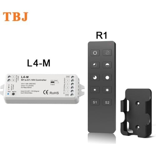 DC0-12V 5V 2.4GHz RF Wireless Remote R1 + 4Channel RF Led Dimmer Controller L4-M