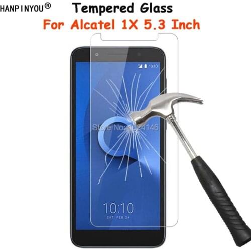 For Alcatel 1X 5059A 5059D 5059I Clear Tempered Glass Screen Protector Ultra Thin Explosion-proof Protective Film + Cleaning Kit