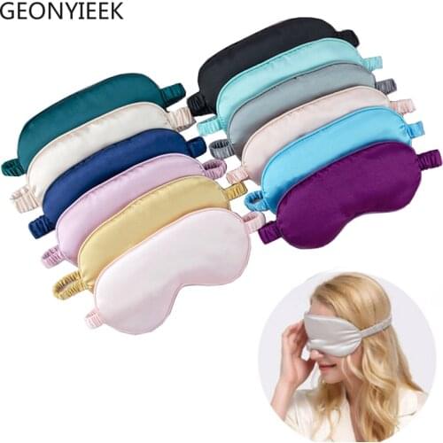 Women Imitated Silk Sleep Eye Mask Portable Travel Eyepatch Nap Eye Patch Rest Blindfold Eye Cover Sleeping Mask Night Eyeshade