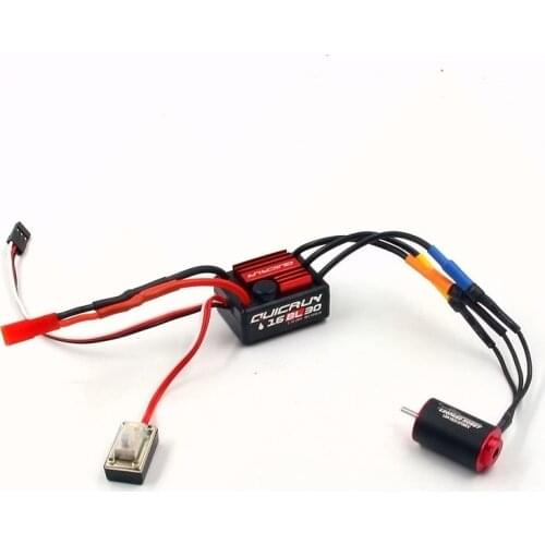 FATJAY leopard 1625 motor LBA1625 + hobbywing quicrun WP-16BL30 30A ESC combo for RC 1/28 mini-Q mini-Z cars