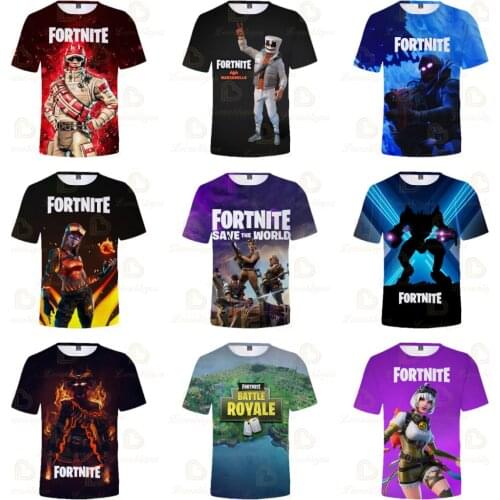 Men and Women Fortnite Victory Shooter Kids T-shirt Hero Battle Royale Tshirt Tops Boys Girls Cartoon Tops Boys Clothes