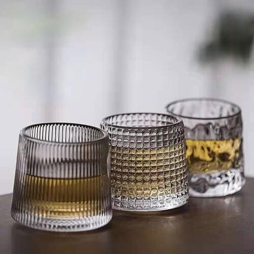 Creative Spinning Decompression Glass Wine Cup Ins Japanese Beer Cup Top Foreign Wine Cup Whisky Cup Foreign Wine Cup Tumbler